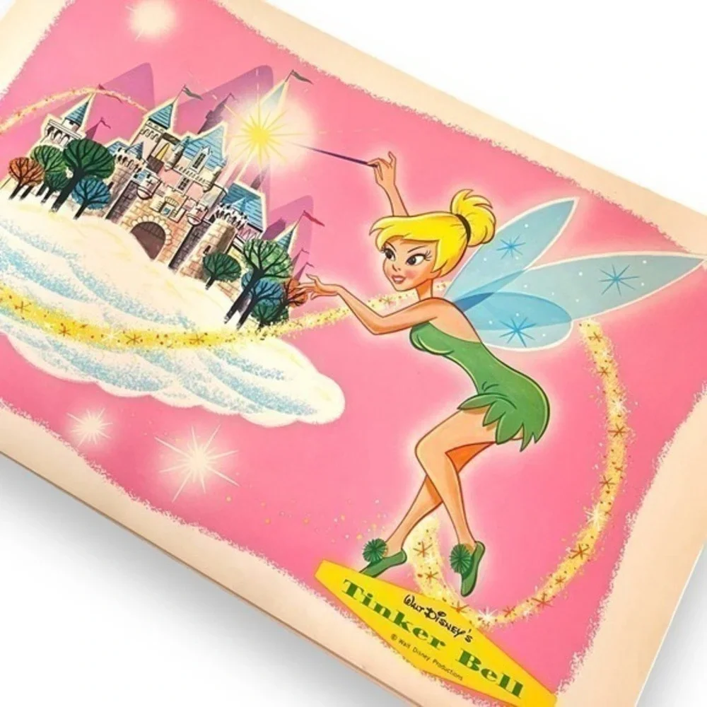 Set of 4 Peter Pan Tinker Bell 17x11 Placemat Walt Disney Castle Vintage 1960s